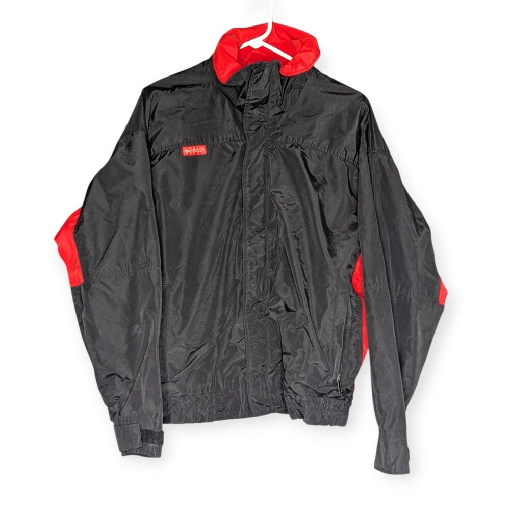 Columbia Sportswear Red & Black Men's Jacket Size Large Embroidered Bugaboo